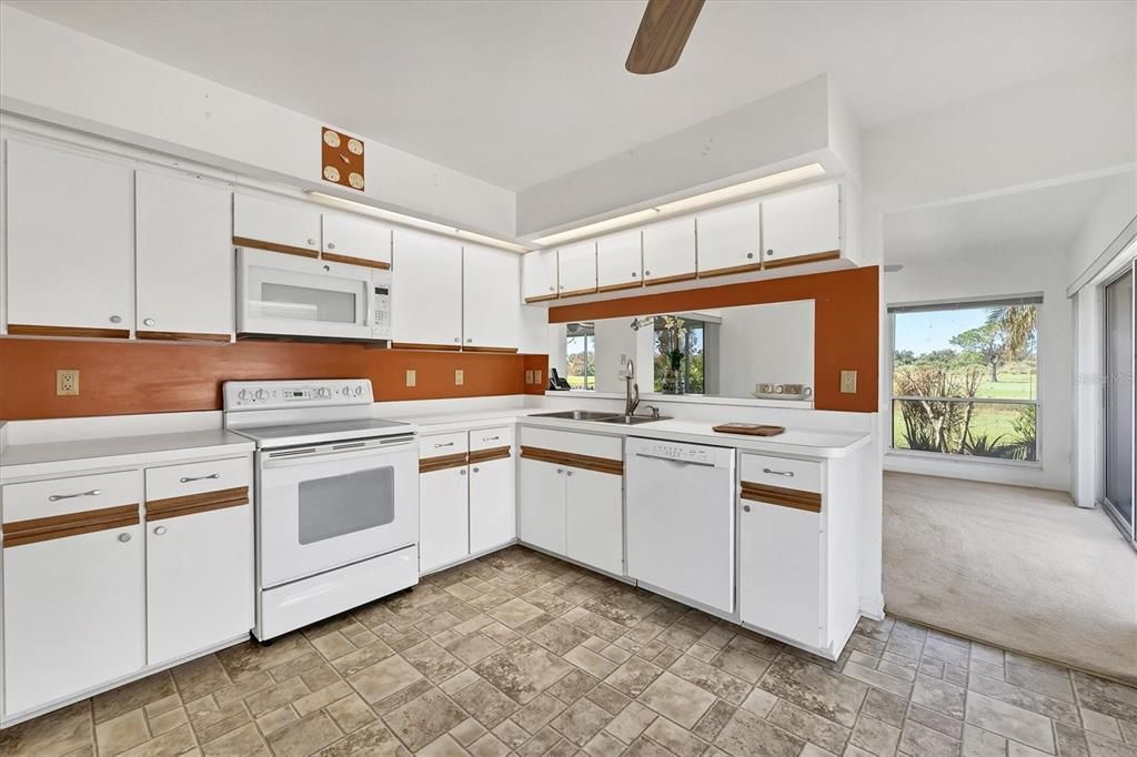 Kitchen opens to the dining room