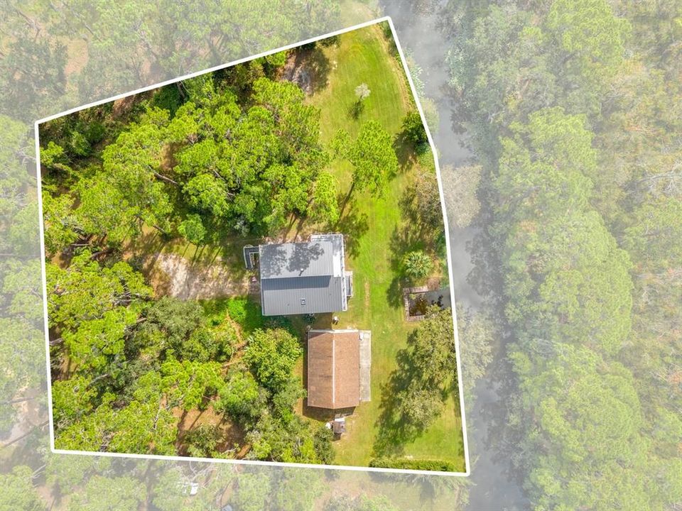 Aerial view of the property