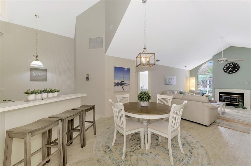 kitchen open to living room