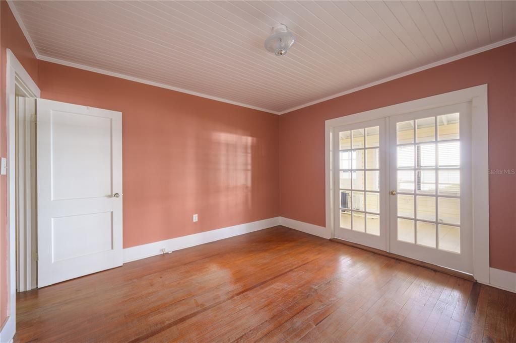 French Doors open to Porch