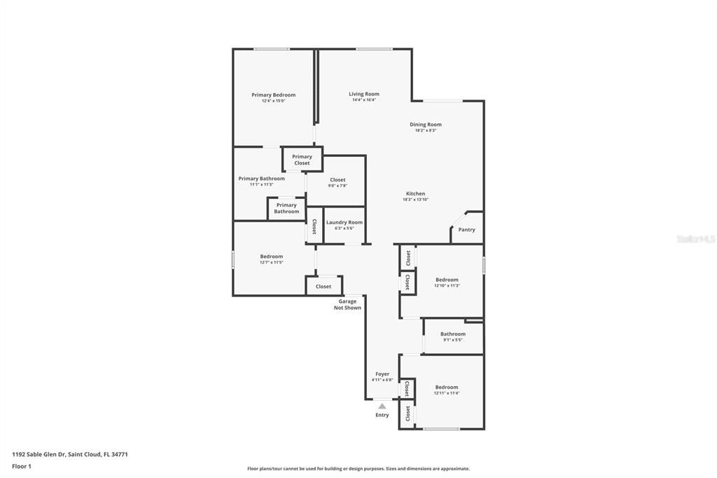 На продажу: $439,900 (4 спален, 2 ванн, 1828 Квадратных фут)