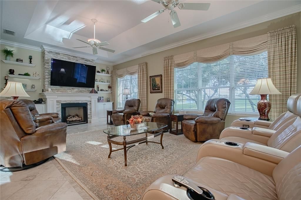 Larger windows, allow for bright, sunny and inviting family room