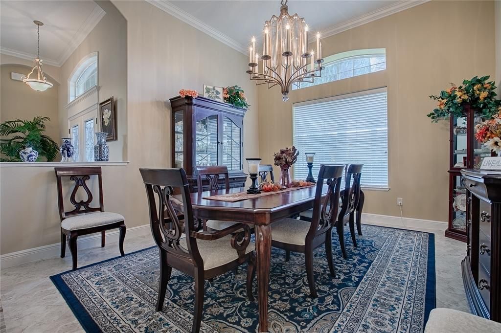 Formal dining room has been extended from original floor plan