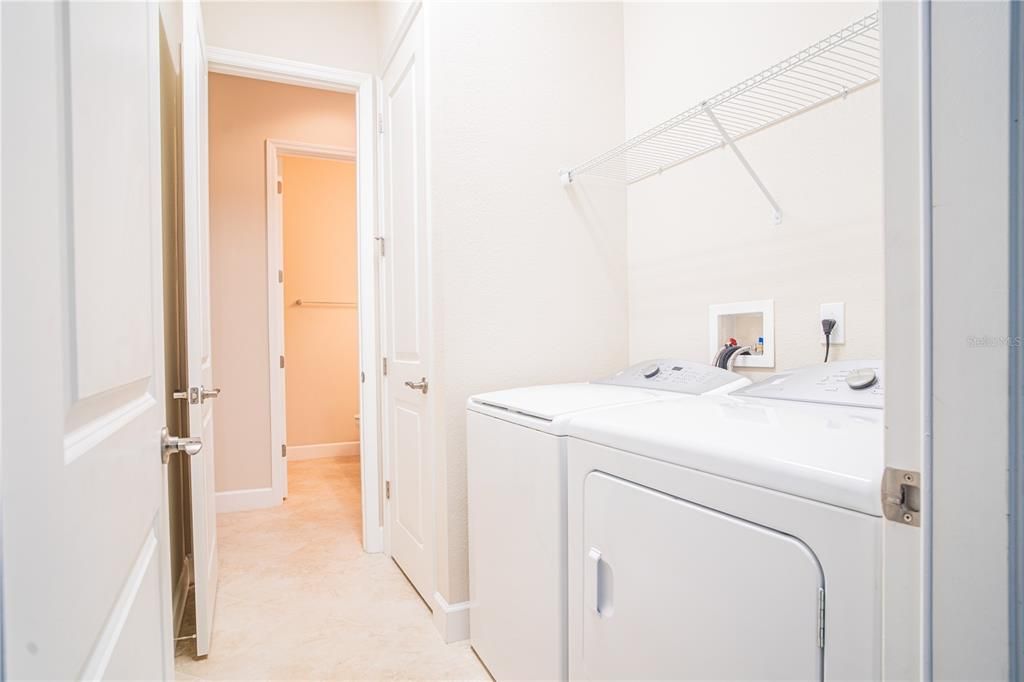 Laundry room with garage access