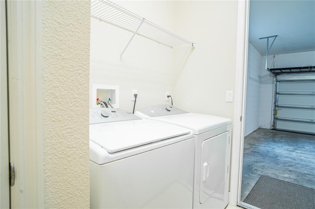 Laundry room with garage access