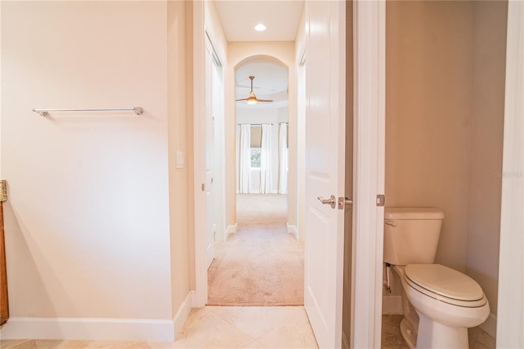 View from master bath into master bedroom