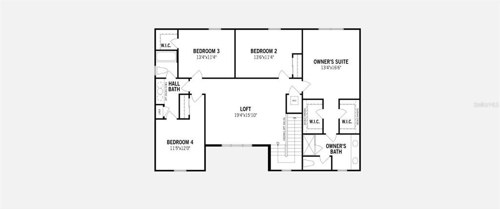 Pensacola Floorplan - Second Floor