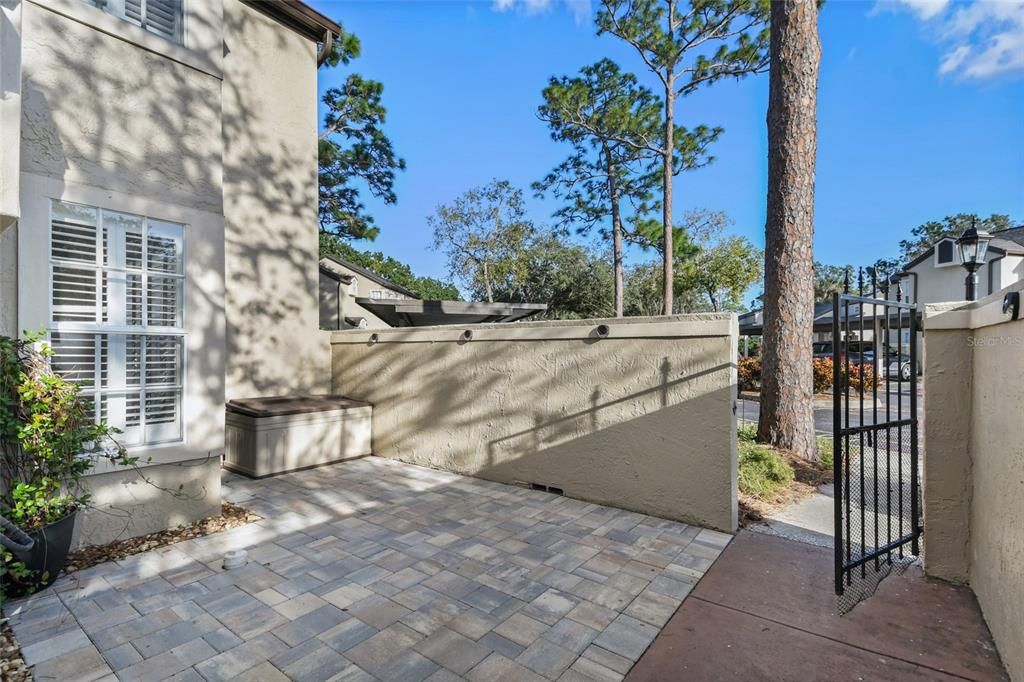 Expansive private courtyard of this highly sought after end unit.