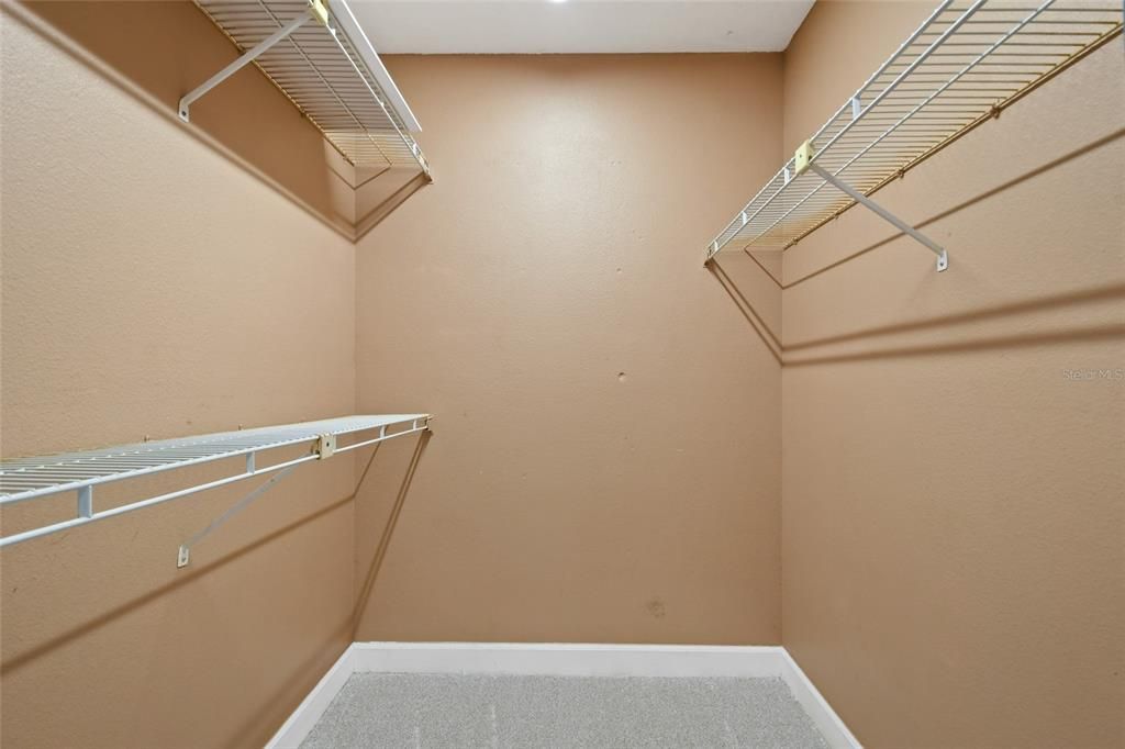 Walk in closet for primary bedroom