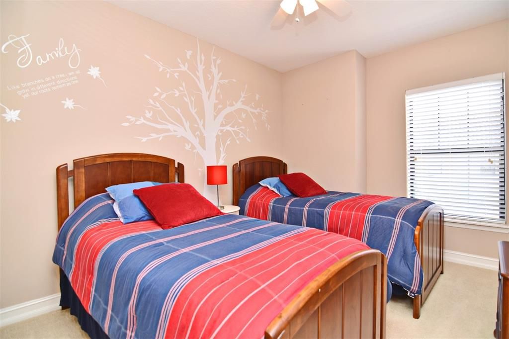 Upstairs bedroom will handle two twin beds comfortably.