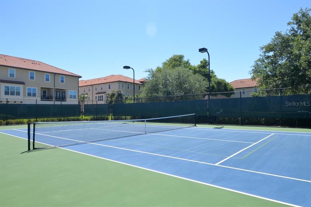 Tennis courts.