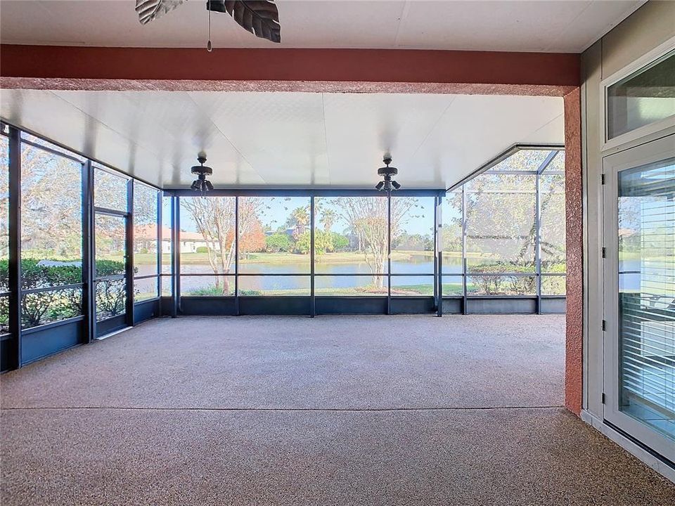 Large Screened and Covered Lanai on the Pond