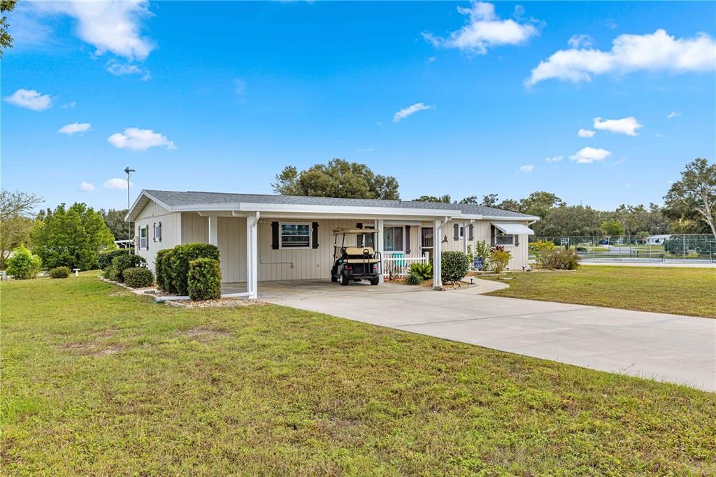 Double Carport and driveway