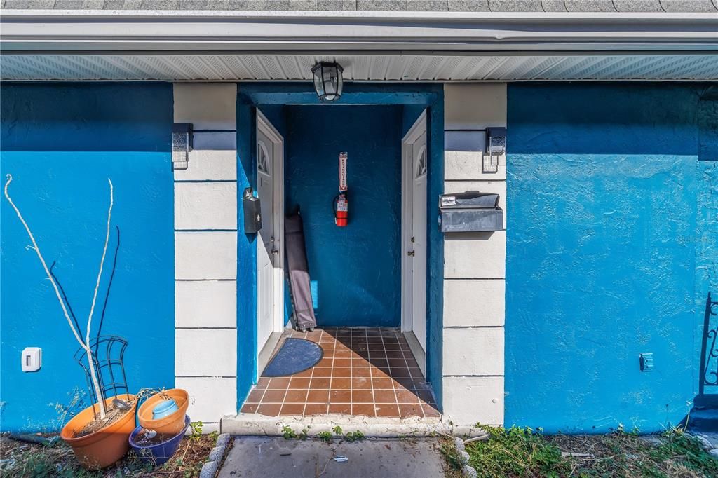 Entry to units/ new light fixtures