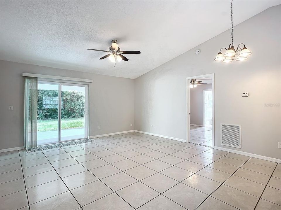 Great room looking towards back yard and primary bedroom