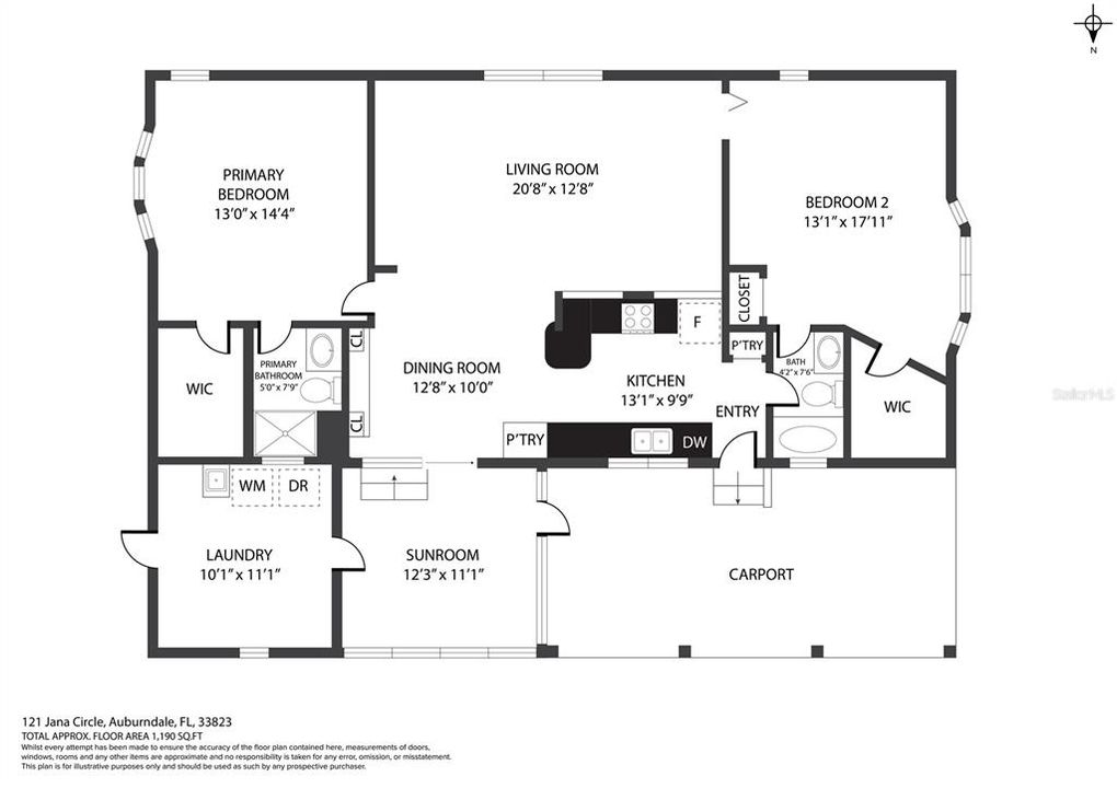 На продажу: $165,900 (2 спален, 2 ванн, 1152 Квадратных фут)