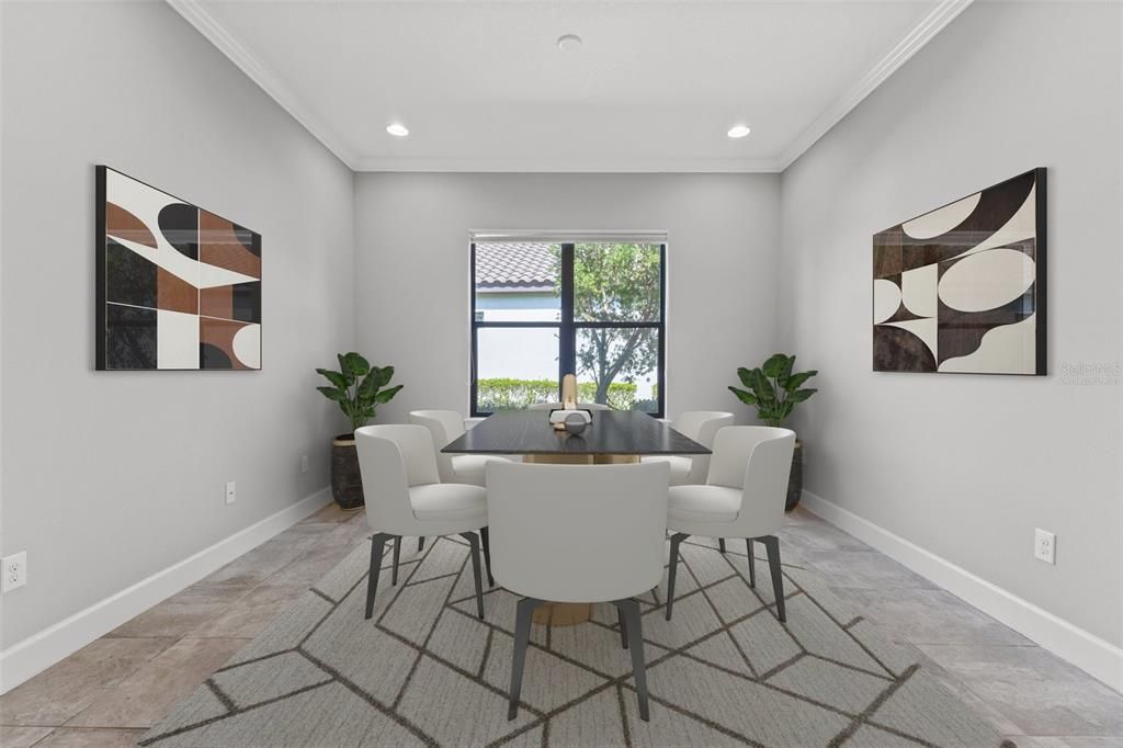 Dining room - virtually staged