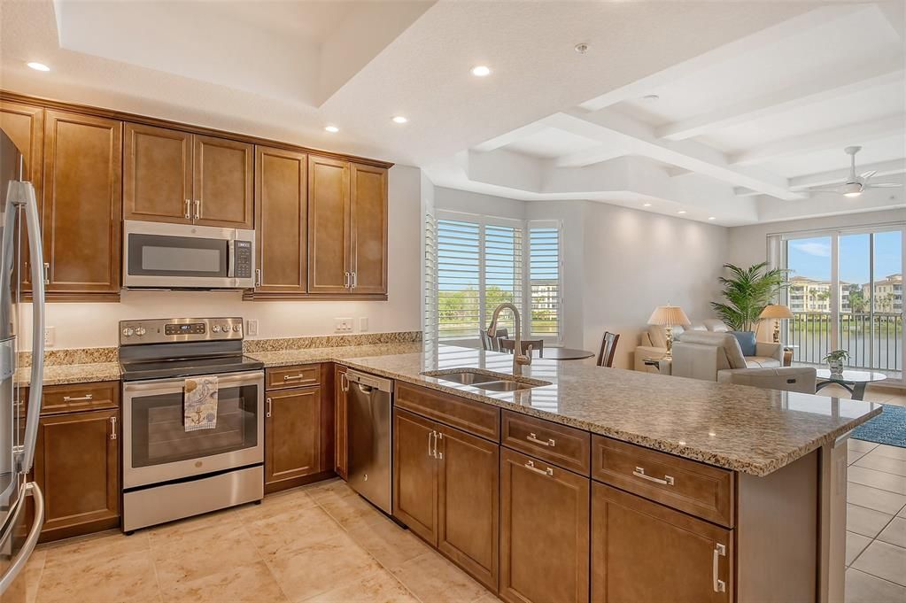 Solid wood cabinetry.