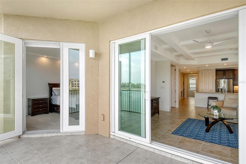 Master bedroom balcony door.