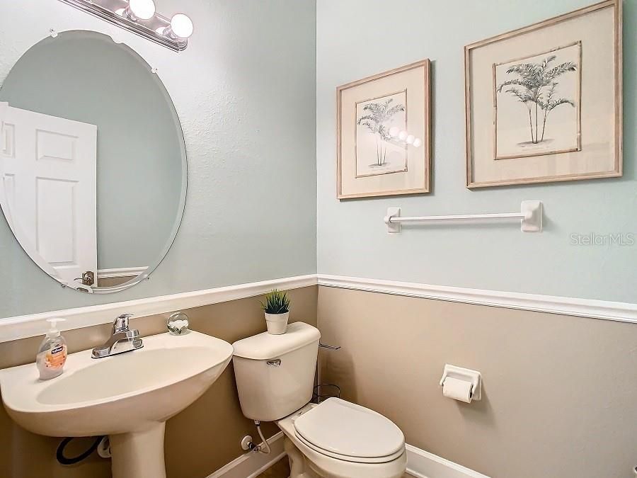 downstairs powder room