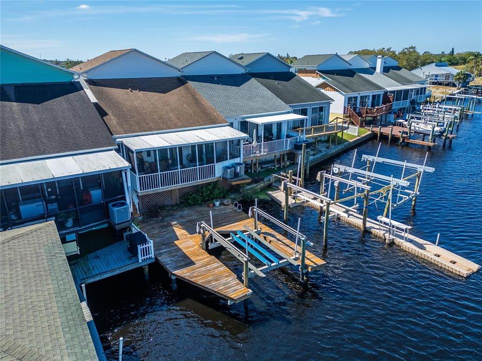 Drone view of dock & back of house