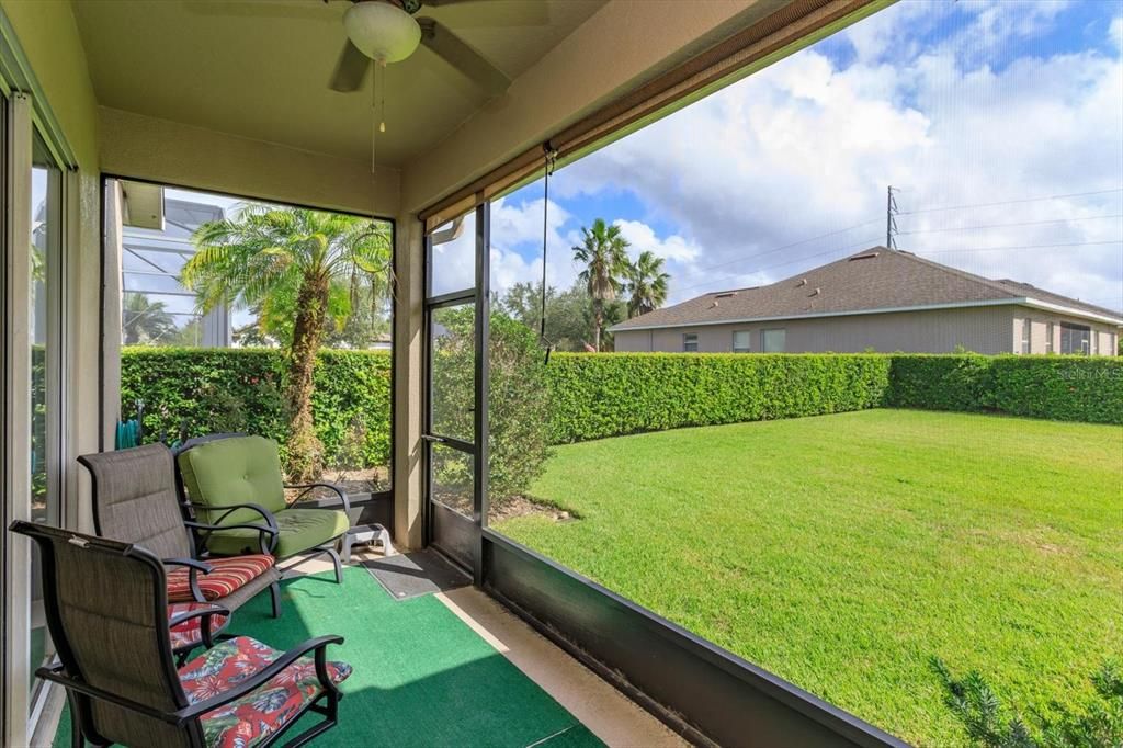 Screened covered porch