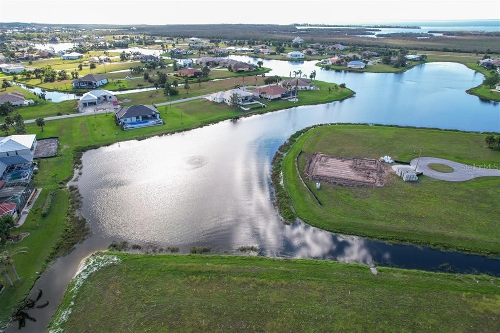 aerial view of lot