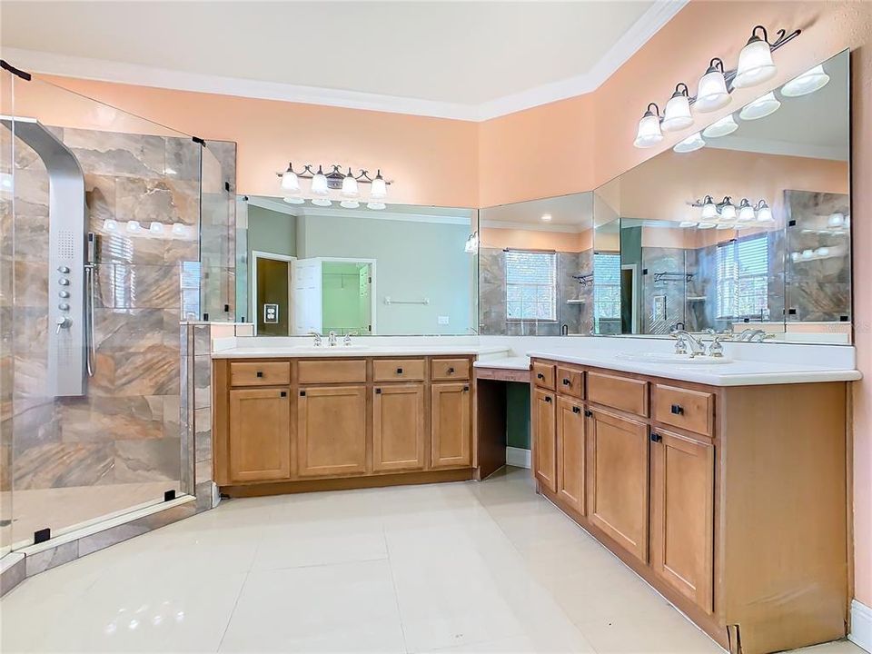 Double Sinks with vanity.