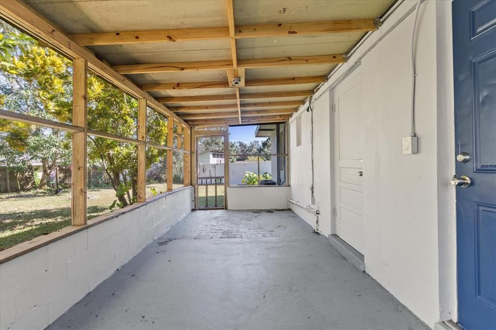 Screened porch