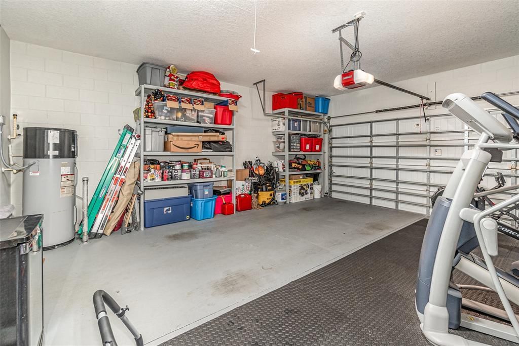 Shelving, Hybrid Water Heater, New Garage Door Opener