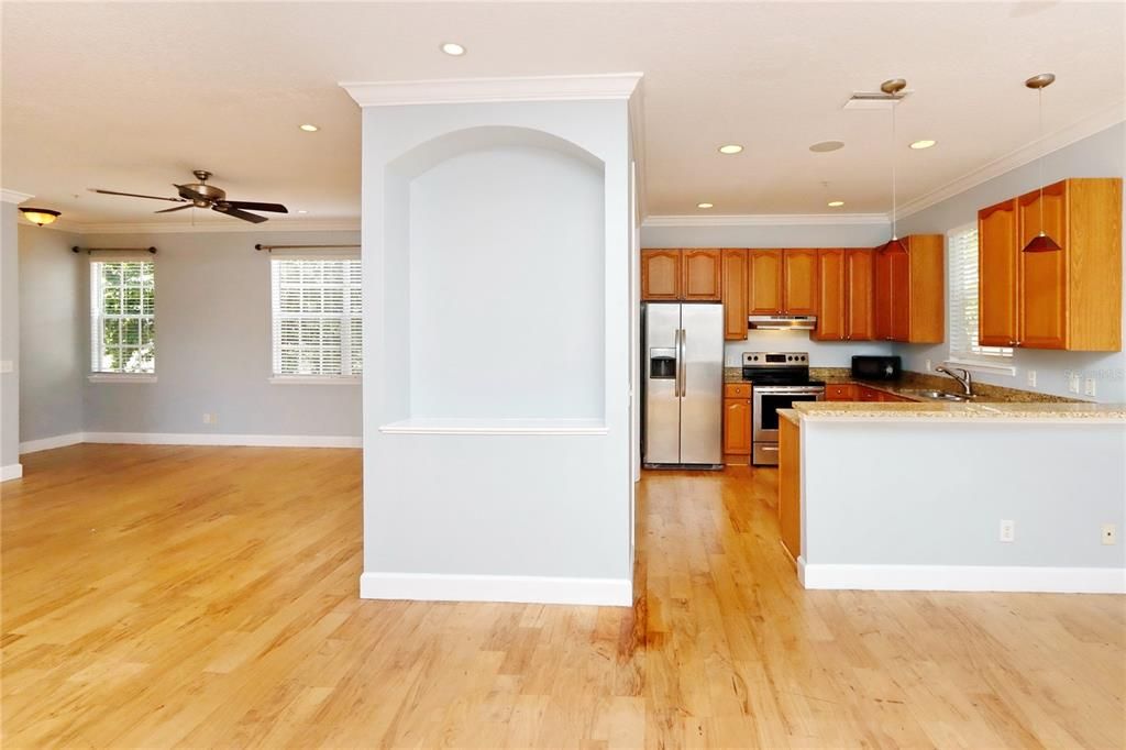 Family Room / Kitchen view from Dining Room