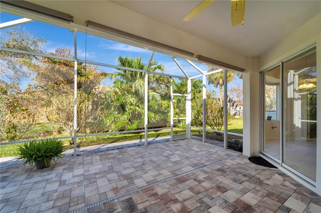 Extended Lanai with pavers