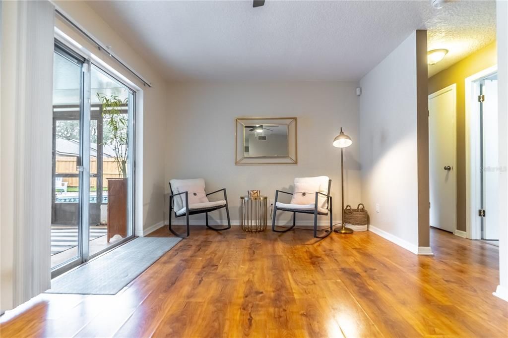 Hallway to the right leading to 3 bedrooms and a Full Bath