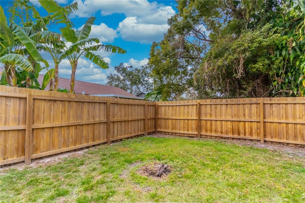 Fully fenced backyard with plenty of space for fun in the sun and save for your fur-babies