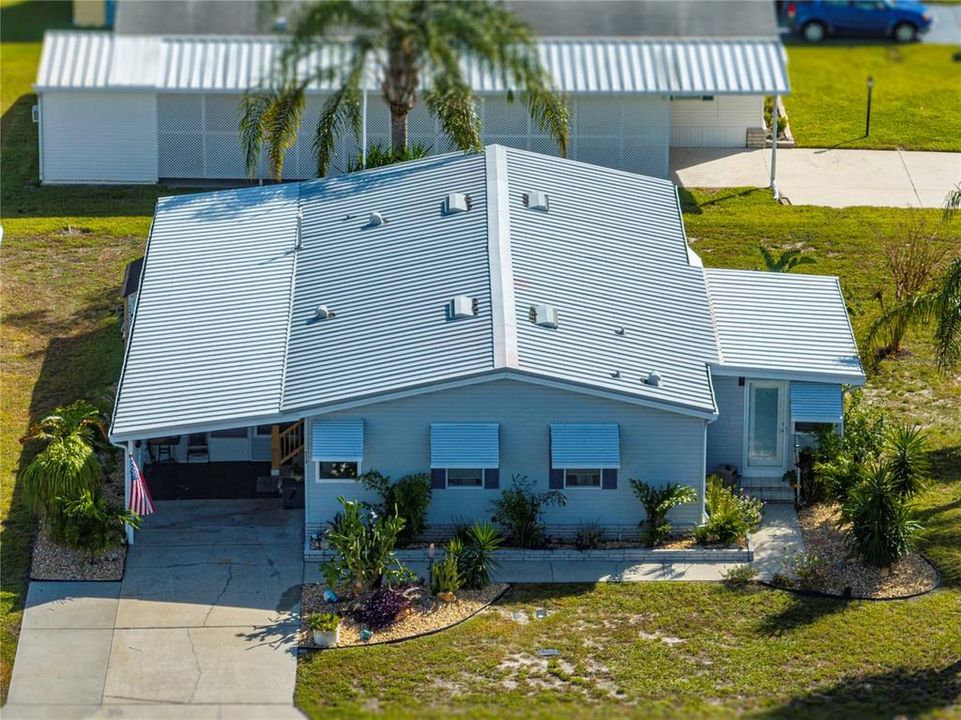 New insulated metal roof.