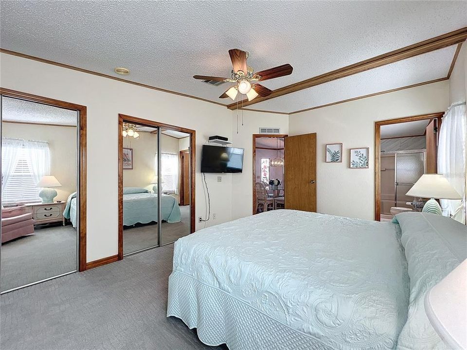 Primary bedroom with double closets