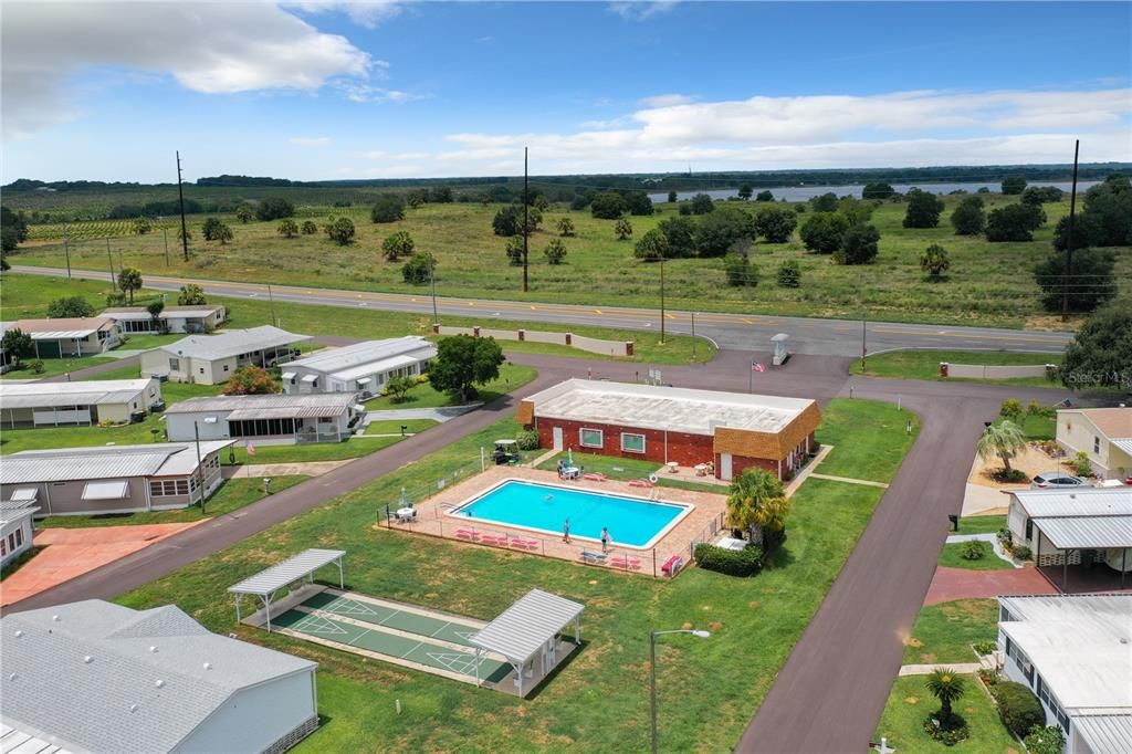 Aerial of the amenities