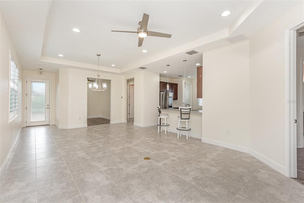 Entry way & living room