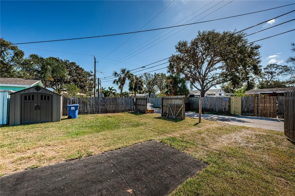 Backyard/carport