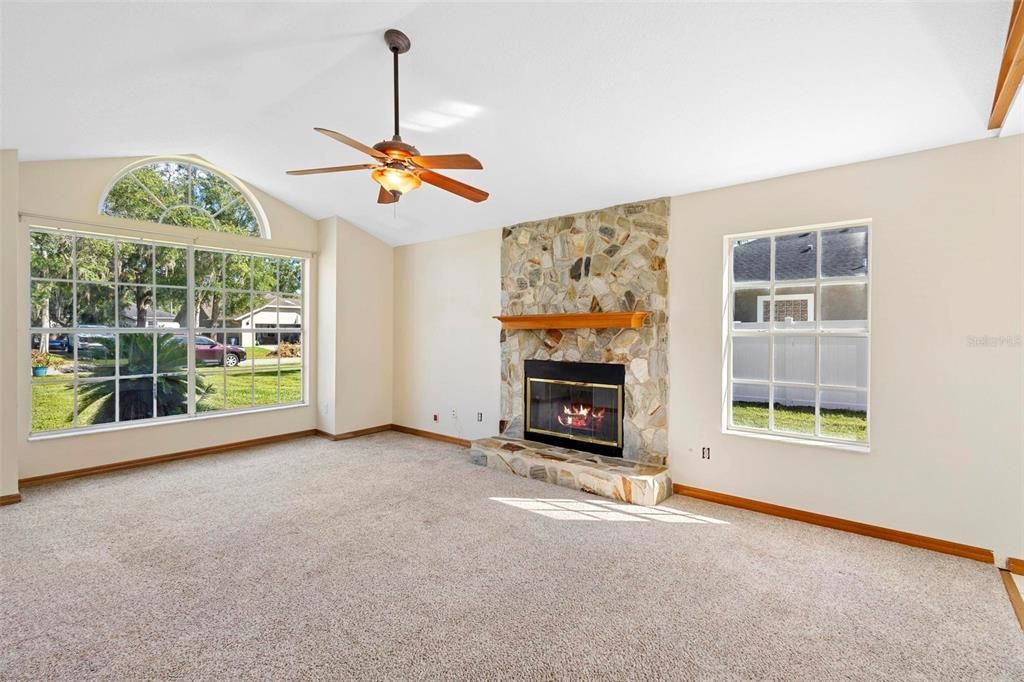 Family Room with fireplace.