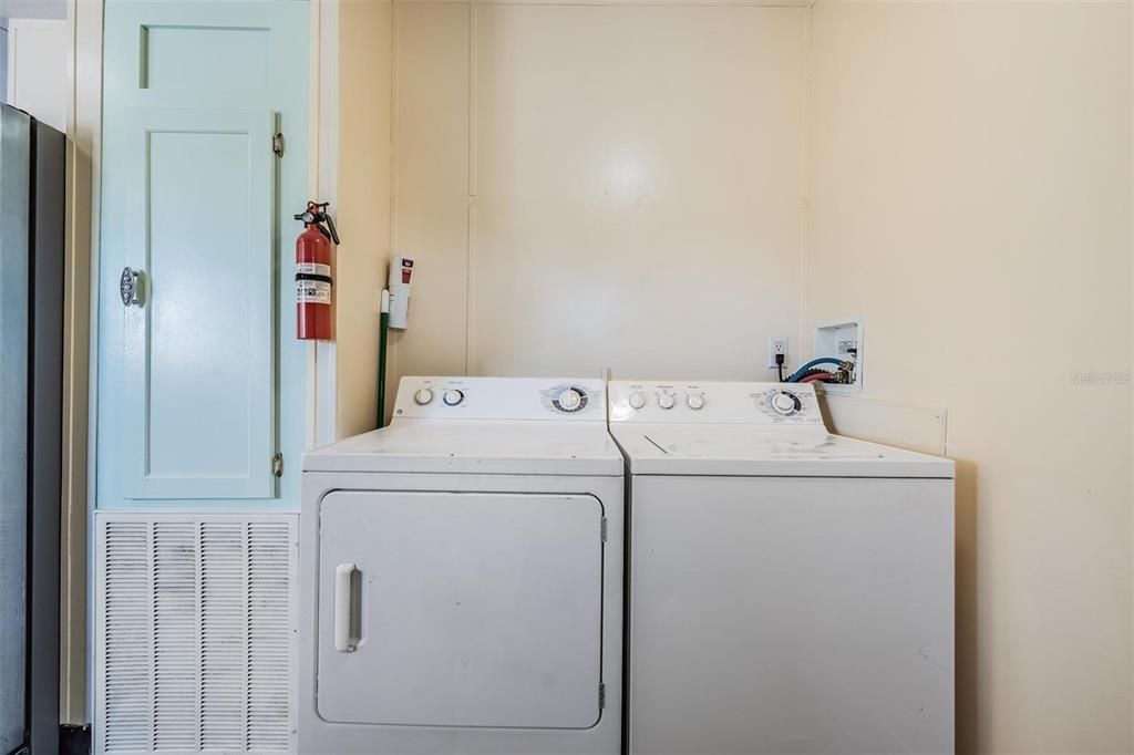 Washer and Dryer conveniently located inside the home