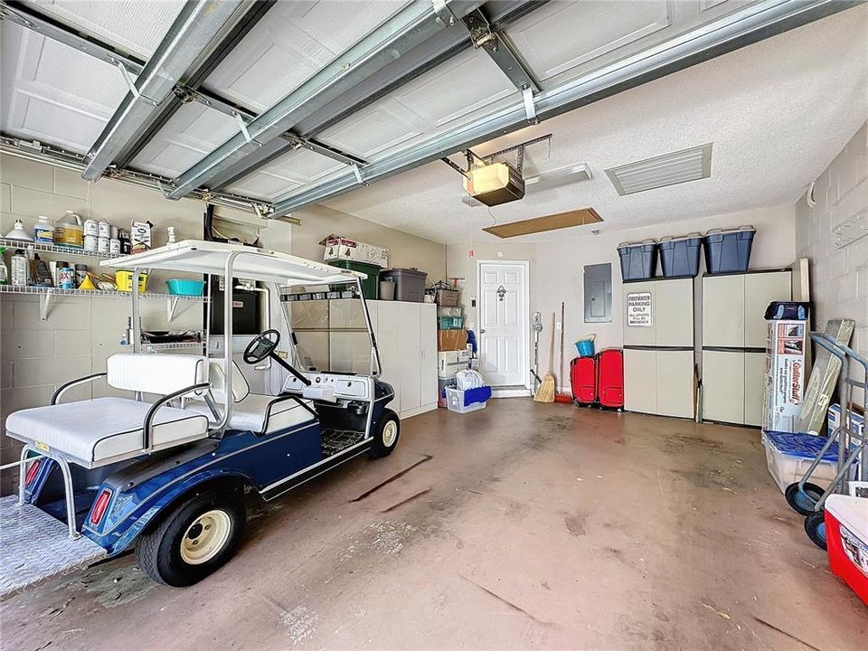 1 1/2 Car garage so room for golf cart