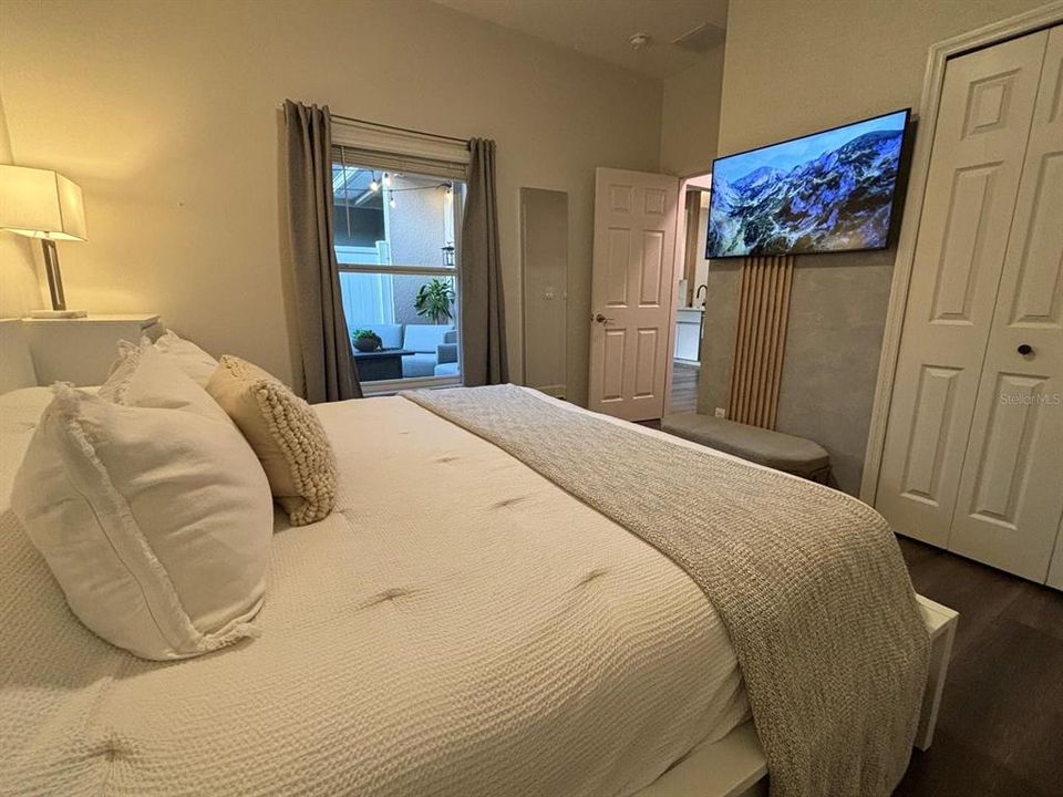 Bedroom 1 - also offers view of the courtyard