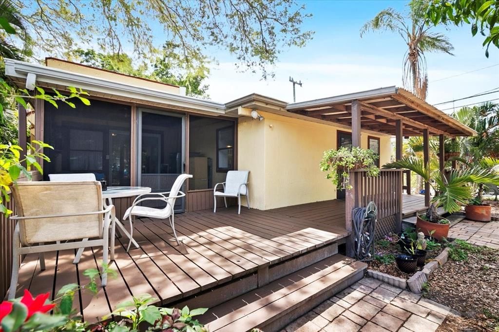 Open air back porch and deck