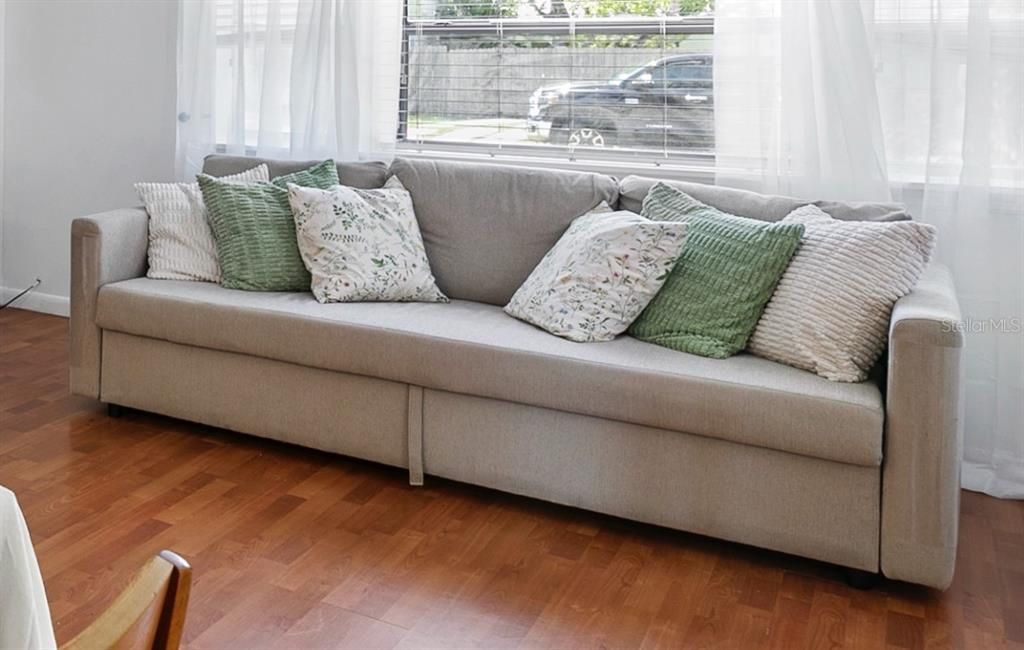 Queen sleeper sofa owner will place in Bed 3 at tenant request