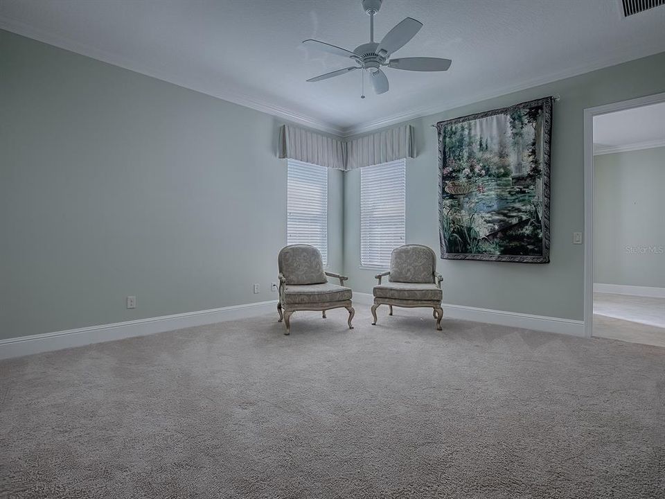 ONE OF THE 3 BEDROOMS IN THE GUEST SUITE. THIS ROOM DOES HAVE AN EN-SUITE BATH.