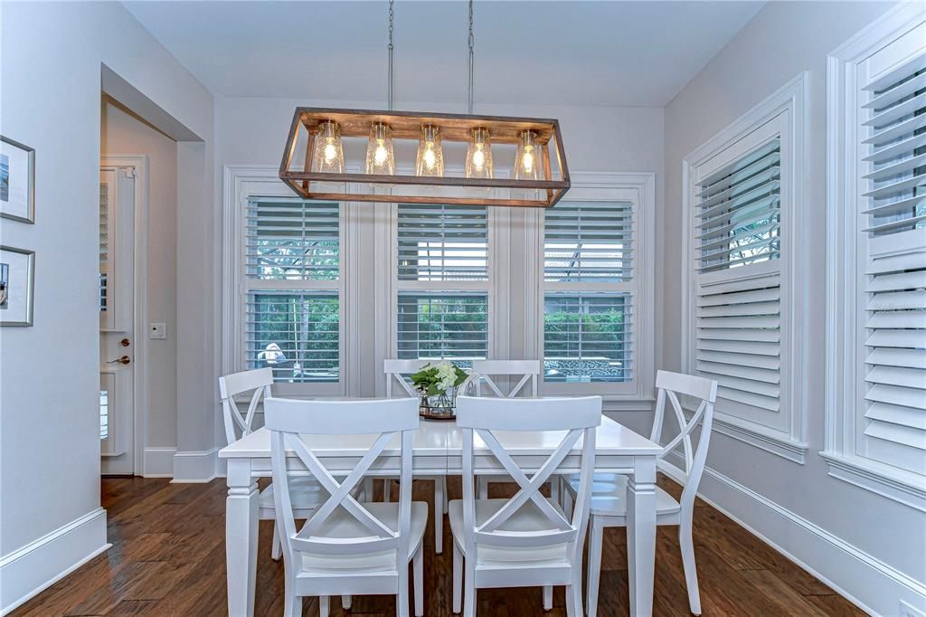 Breakfast nook offers flexibility as a casual dining area, sunroom, or playroom!