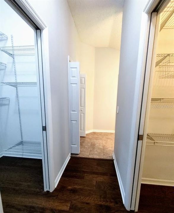 two walk in closets