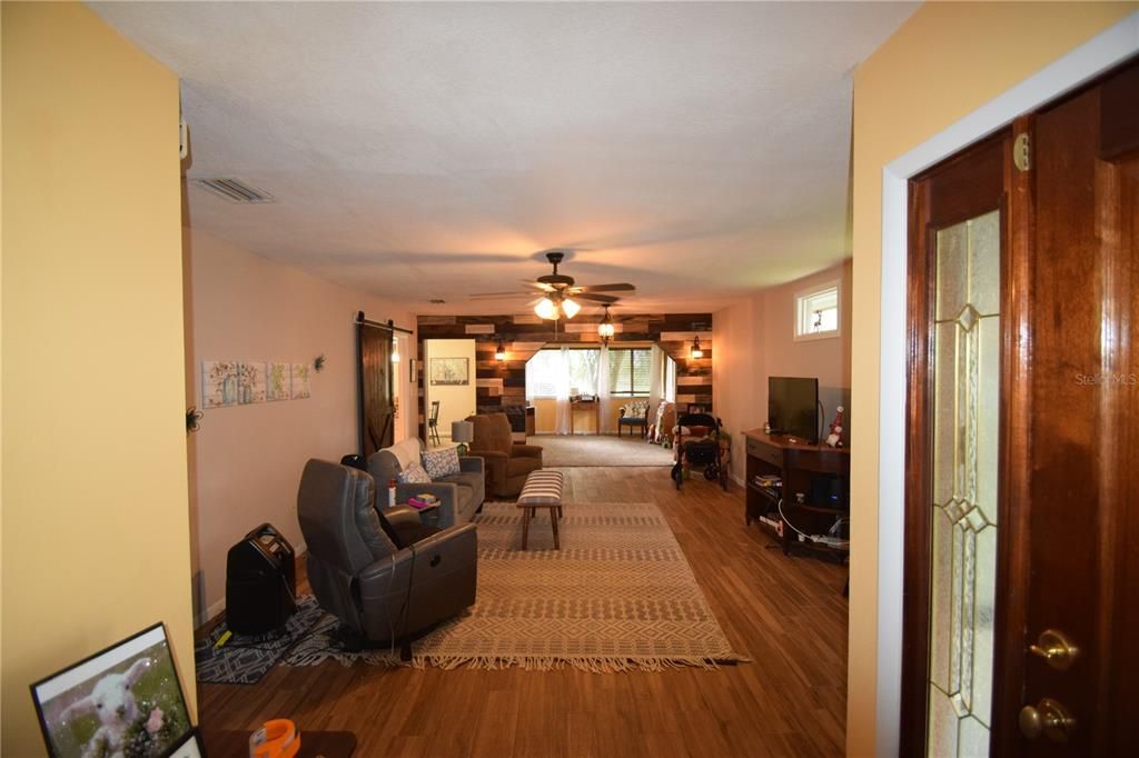 Living Room with bonus room in the back