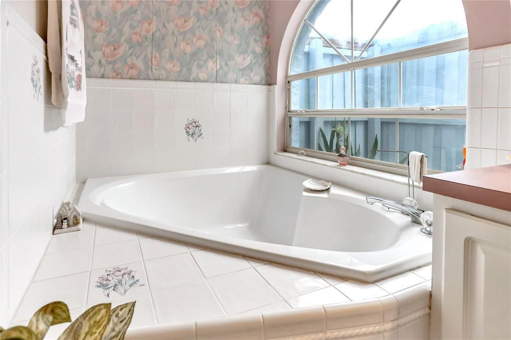 Whirlpool tub in Master Bathroom